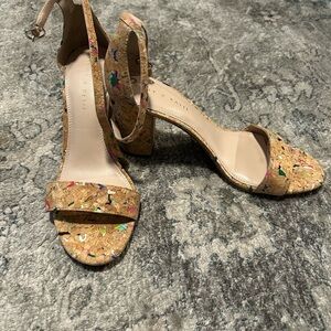 Kelly & Katie Cork Heels with Multicolor Accents